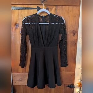 Elegant Black Lace Dress